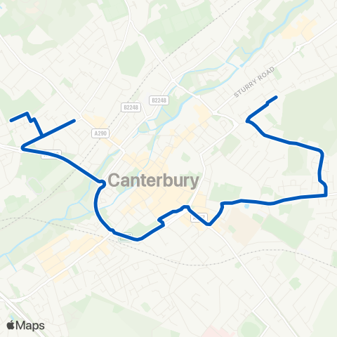 Regent Coaches Fisher Road - Brymore Road Terminus map
