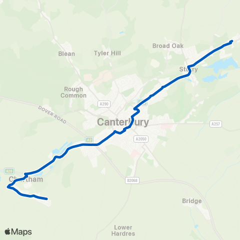 Regent Coaches Old Church Way - Spires Academy map