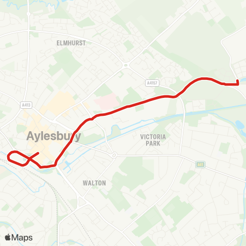 Redline Kingsbrook Burcott Ln - Great Western St map