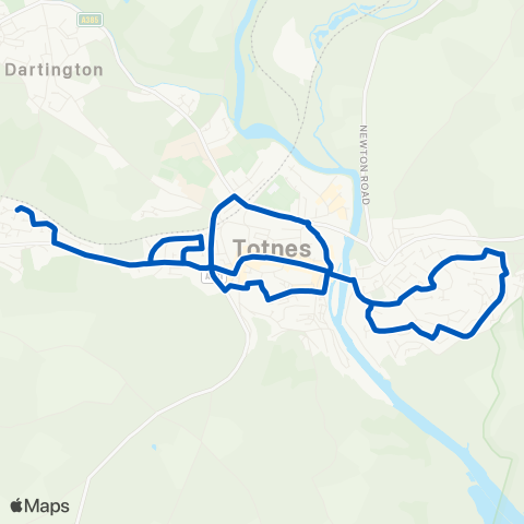 Totness Community Bus  map