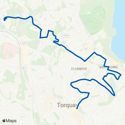 Torbay Buses  map
