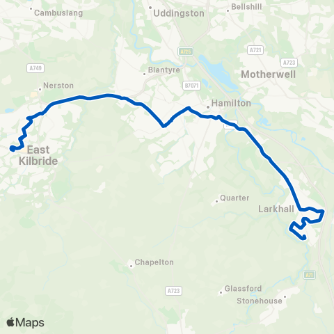 Whitelaw Coaches Bus Station - Cander Street map