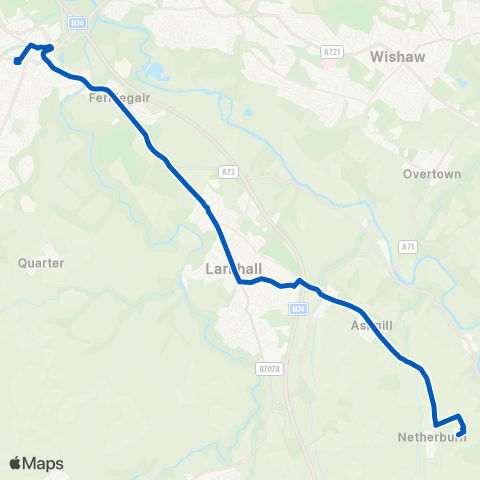Whitelaw Coaches Craignethan Crescent - Bus Station map