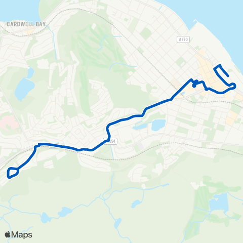 Wilsons Buses Rothesay Road - Tesco store map