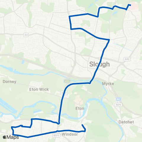 Thames Valley Buses  map