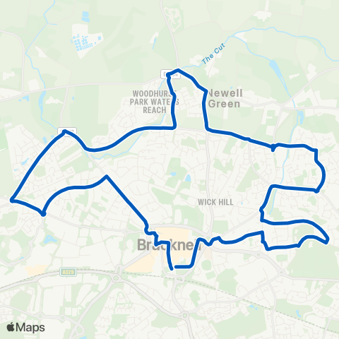 Thames Valley Buses  map