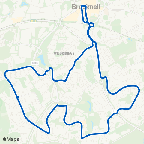 Thames Valley Buses  map