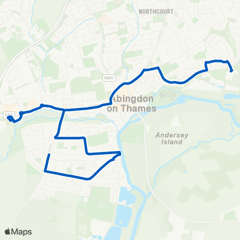 Thames Travel White Horse Leisure Centre - Saxton Road map