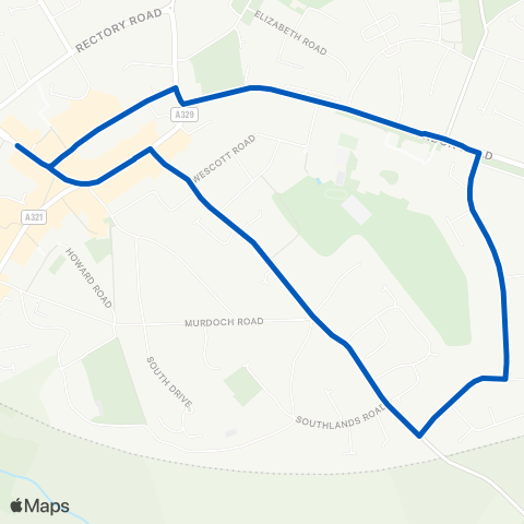 Thames Valley Buses  map