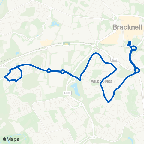Thames Valley Buses  map