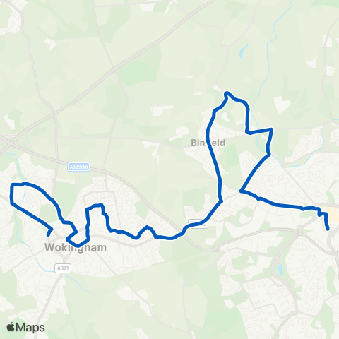 Thames Valley Buses  map