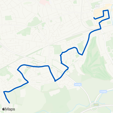 Thames Valley Buses  map