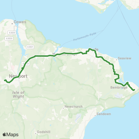 Southern Vectis  map
