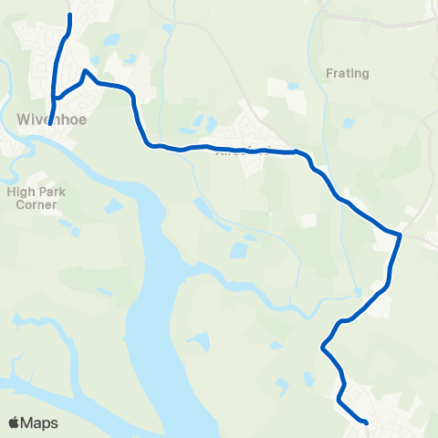 Stephensons of Essex The Flag - Colne School map