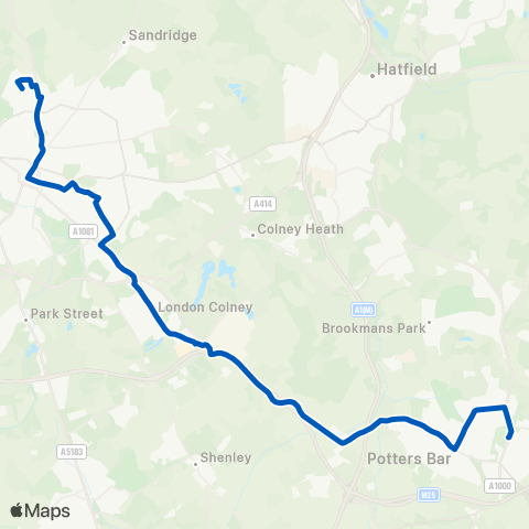 Sullivan Buses St Peter's Street - Bus Garage map
