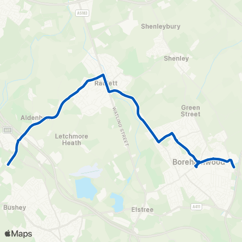 Sullivan Buses Tesco - Queens' School Grounds map