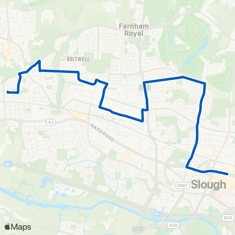 Thames Valley Buses  map
