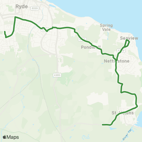 Southern Vectis Playstreet Lane - Gaskins map