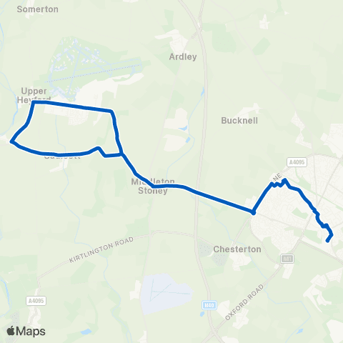 Thames Travel Bicester Village Sta - Bicester Village Sta map