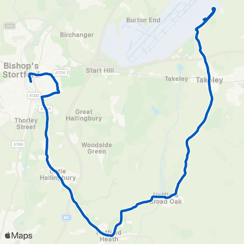 Stephensons of Essex Coach Station - Interchange map