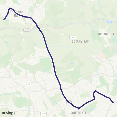 Uno Dame Alice Owen's Sch - Green Dragon Ln map