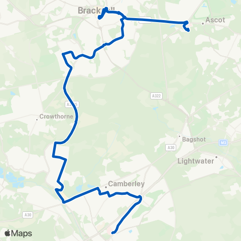 White Bus Services Heatherwood Hosp - Frimley Park Hosp map