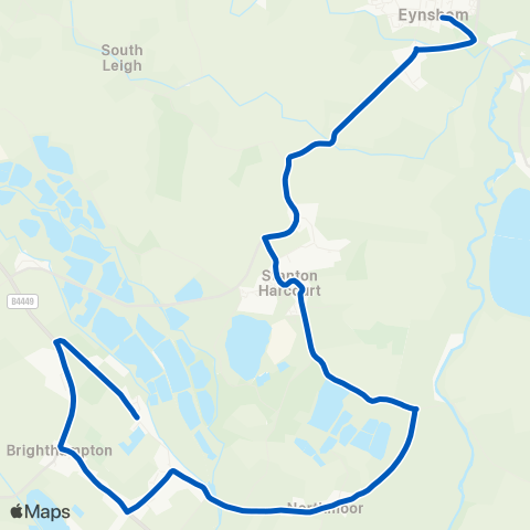West Oxfordshire Community Transport Church Mill Close - Eynsham Church map