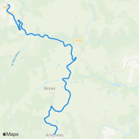 Arche Agglo le Bus Navette Marchés Arlebosc - St Félicien map