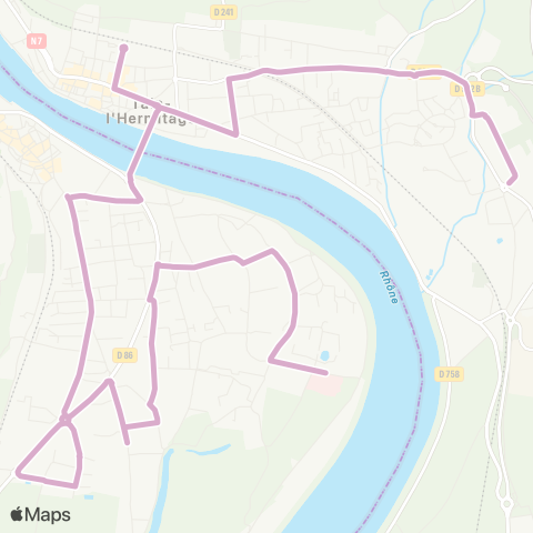 Arche Agglo le Bus Tournon Sud - Tain l'Hermitage la Teppe map