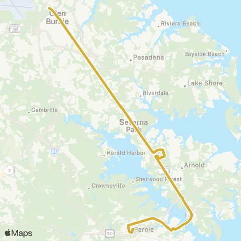 Anne Arundel County Transportation Cromwell - Parole map