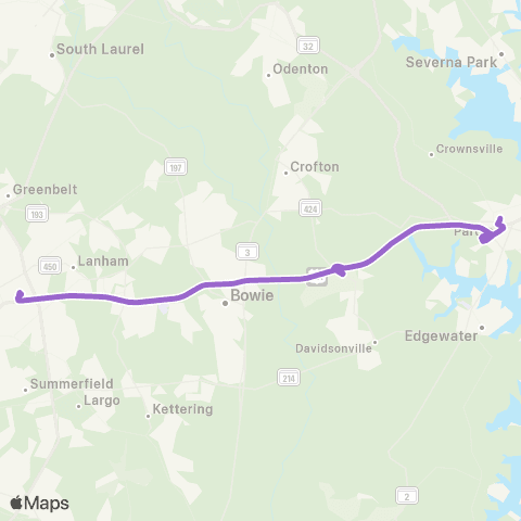 Anne Arundel County Transportation New Carrollton Express map