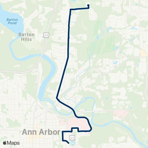 TheRide U-M - Pontiac map