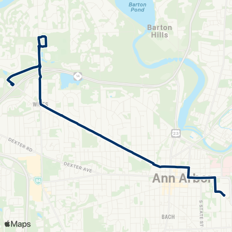 TheRide U-M Miller map