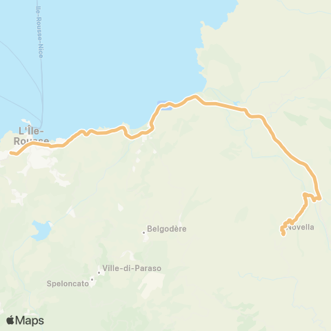A Balanina Île Rousse-Novella map