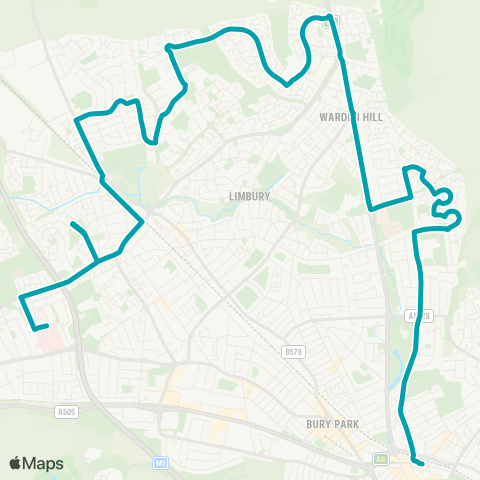 Arriva Beds and Bucks  map