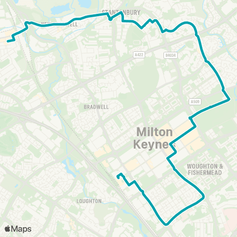 Arriva Beds and Bucks Central Railway Station - Church Street map