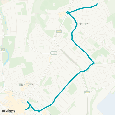 Arriva Beds and Bucks Putteridge Primary School - Church St map