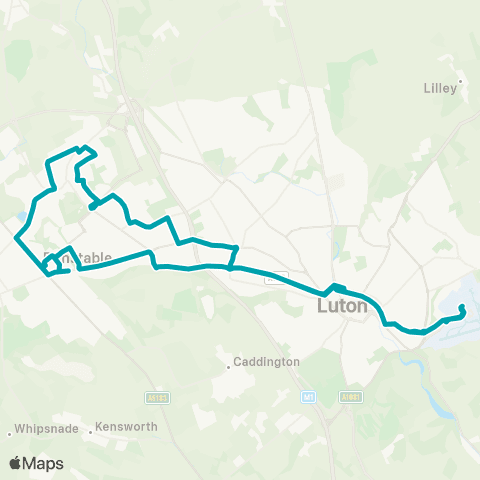 Arriva Beds and Bucks Airport Bus Sta - Airport Bus Sta map