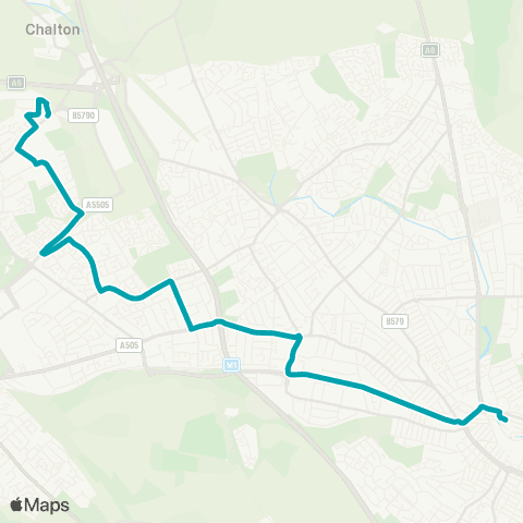 Arriva Beds and Bucks Luton Sta Interchange - The Farmstead map