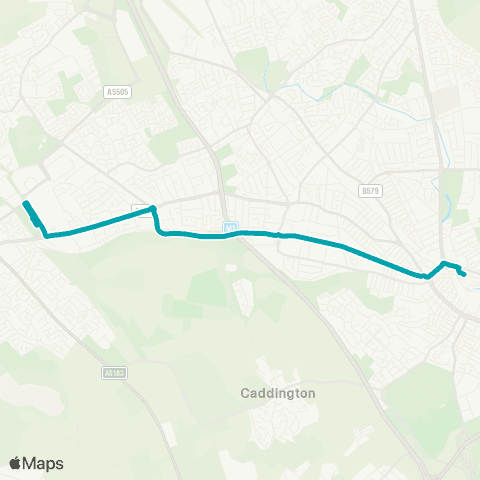 Arriva Beds and Bucks Amazon - Luton Station Interchange map