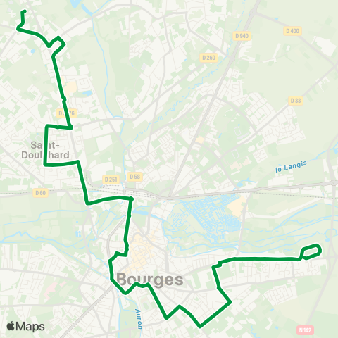 AggloBus Hôpital - Saint Doulchard map