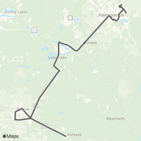 SJTA Route 54 / 40 Community Shuttle map