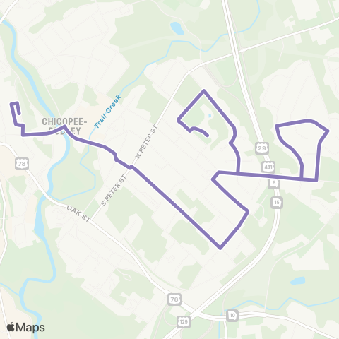 Athens Clarke County Transit East Athens / Nellie B map