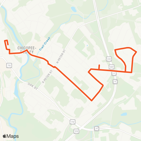 Athens Clarke County Transit East Athens Northside map