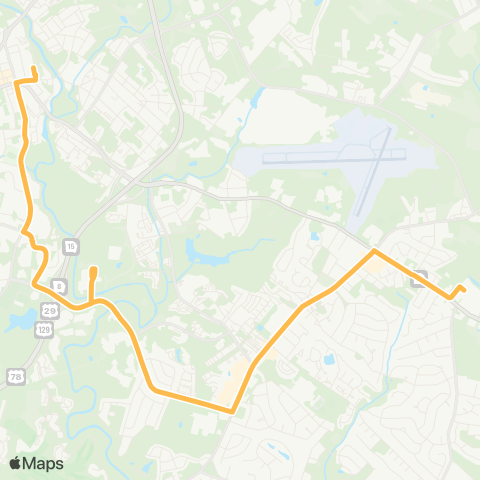 Athens Clarke County Transit Lexington / Gaines School map