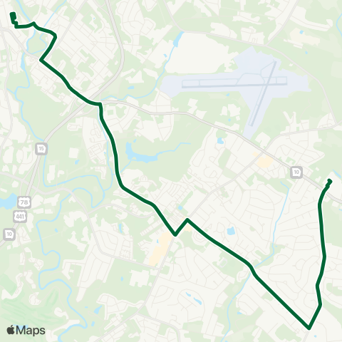 Athens Clarke County Transit Barnett Shoals / Cedar Shoals map