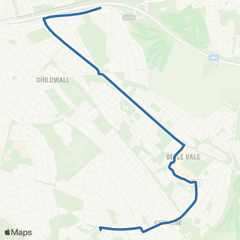 Al's Coaches Court Hey Church - Woolton Hill Road map