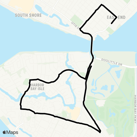 AC Transit Lincoln Middle - Bay Farm map