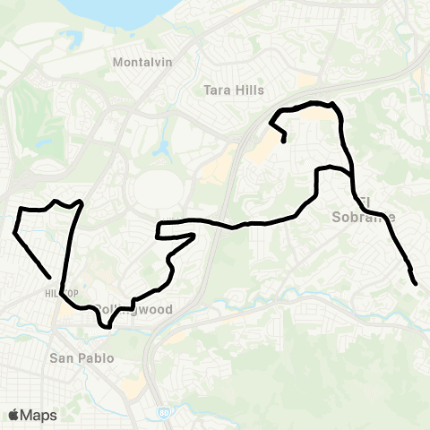 AC Transit De Anza - Soskin - Fairmede map