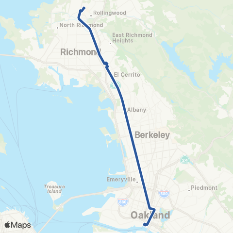 AC Transit San Pablo Limited map